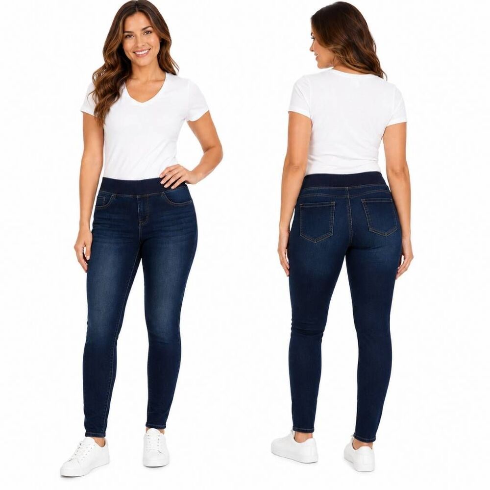 Maurices Pull On Skinny Jeans Dark Wash Size 14 Reg